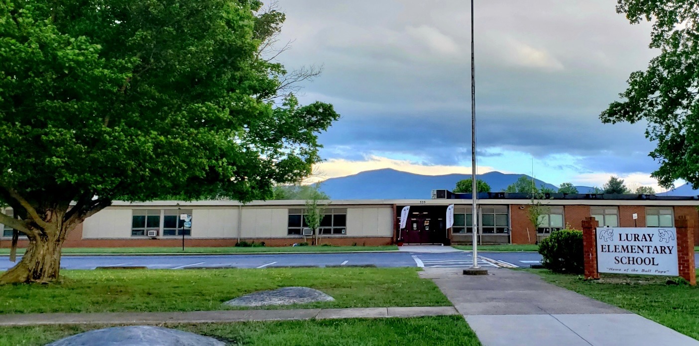 With the Blue Ridge Mountains rising above, Luray Elementary sits in the Shenandoah Valley and serves approximately 450 students in grades PK-5 in Luray, Virginia. Photo Credit: Tracy Black