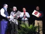 Dave Jasen with Festival Coordinators by Mississippi State University Libraries