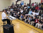 Blais with Oktibbeha County School Children by Mississippi State University Libraries