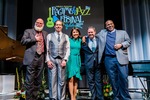 Performers Pose on Stage at the End of the Friday Night 2020 Ragtime and Jazz Festival Concert