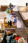 Models Walk Down the Staircase at the Gatsby Fashion Gala by Mississippi State University Libraries