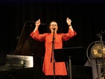 Anne Barnhart On Stage, at the Saturday Night Concert, 2022 Templeton Ragtime and Jazz Festival by Mississippi State University Libraries