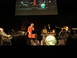 Jeff Barnhart, Anne Barnhart, Josh Duffee, and T. J. Muller On Stage, 2022 Templeton Ragtime and Jazz Festival by Mississippi State University Libraries