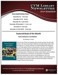 November 2017 CVM Library Newsletter by Mississippi State University