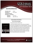 November 2018 CVM Library Newsletter by Mississippi State University