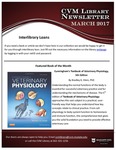 March 2017 CVM Library Newsletter by Mississippi State University