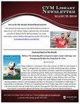 March 2018 CVM Library Newsletter by Mississippi State University