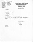 Letter, David R. Bowen from Congressman Clement J. Zablocki with Forwarded Documents from U. S. Department of Agriculture, December 1, 1982