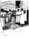 Women at Lee County mobile library