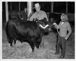 Judith Aldrich and champion steer by Jim Draper