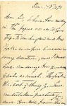 [Ida Honoré Grant] to Sis, December 14, 1891