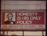 Photograph of Abraham Lincoln Billboard