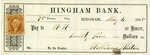 Hingham Bank Check, Paid to W W, Signed by William Whiton