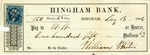 Hingham Bank Check, Paid to W. W., Signed by William Whiton