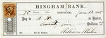 Hingham Bank Check, Paid to W. W., Signed by Williams Whiton