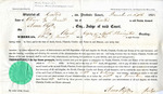 Letter of Administration to Peleg Clarke, Sr. for the Estate of Oliver G. Merrit,  December 6, 1858