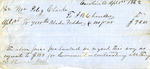 Receipt for Blade Fodder, Peleg Clarkee to J. B. Chandler, April 1, 1862