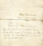 Thank You Note, General King to Mary Clarke, May 5, 1862