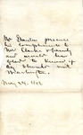 Letter, Edwin M. Stanton to Peleg Clarke Family, May 24, 1862