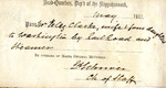 Military Pass, Coll. Schrivers on behalf of Irvin McDowell for Peleg Clarke, Jr., May 24, 1862