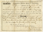 Military Pass, T. E. Ellsworth on behalf of James S. Wadsworth to Peleg Clarke Jr. and Wife, July 12, 1862
