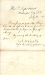Military Pass Signed by Christopher Wolcott for Peleg Clarke Jr., July 21, 1862