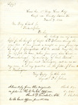 Letter, P. F. Johnes to Peleg Clarke Jr., March 9, 1864