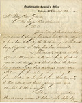 Letter, Montgomery C. Meigs to Peleg Clarke Jr., November 22, 1865