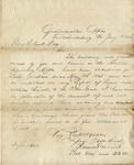 Letter, Major Yurish, Quartermaster General's Office to Peleg Clarke Jr., January 8, 1866