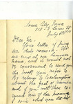 Letter, Vinnie Ream Hoxie to Unknown, July 6, 1914