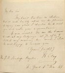 Letter, Henry Clay to The Right Reverend Bishop John Hughes, March 8, 1848 by Henry Clay