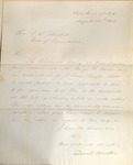 Letter, Daniel Webster to J.L. Tillinghast, August 25, 1852 by Daniel Webster
