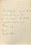 Letter, George B. McClellan, January 16, 1874