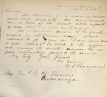 Letter, W. S. Rosecrans to General George H. Thomas, December 7, 1863 by William Starke Rosecrans