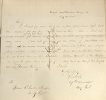 Letter, General Winfield S. Hancock to Spencer Richardson and Thompson, July 20, 1862 by Winfield S. Hancock