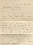 Letter, W.T. Sherman to Napoleon Sarony and Son, February 21, 1888 by W. T. Sherman