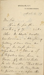Letter, Henry Ward Beecher to Gabriel Gale, March 6, 1879 by Henry Ward Beecher