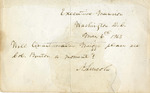 Letter, Abraham Lincoln to Unknown concerning Quartermaster Meigs, May 6, 1863