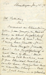Letter, Henry Ward Beecher to Mr. Halliday, January 15, 1878