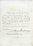 Letter, James Buchanan to Secretary of State, re: Russian Grand Duke Michael Nicolaevitch, November 24, 1857