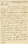 Letter, Cul [?] to Phe. [?], re: New York Draft Riots, July 23, 1863