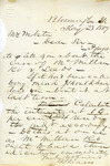 Letter, D. Dean to Mr. Webster, May 23, 1839 by D. Dean