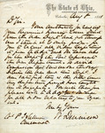 Letter, William Dennison to Peter John Sullivan, August 8, 1861 by William Dennison