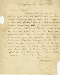 Letter, William Henry Herndon to A. D. Wright, Includes Response, November 6, 1866 by William Henry Herndon