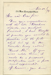 Letter, William E. Mitchell to Richard J. Oglesby, Includes Reply, November 24, 28, 1894 by William E. Mitchell