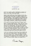 Letter, Ronald Reagan to Lincoln Day Participants, 1984 by Ronald Reagan
