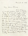 Letter, Frederick Stone to Jennie Ferguson, March 14, 1870 by Frederick Stone