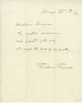 Letter, Theodore Thomas to Bayard Wyman, February 11, 1894