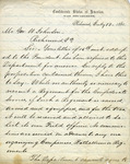 Letter, LeRoy Pope Walker to George W. Johnson, July 17, 1861
