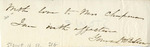 Note, Harriet Beecher Stowe to Unidentified, Undated